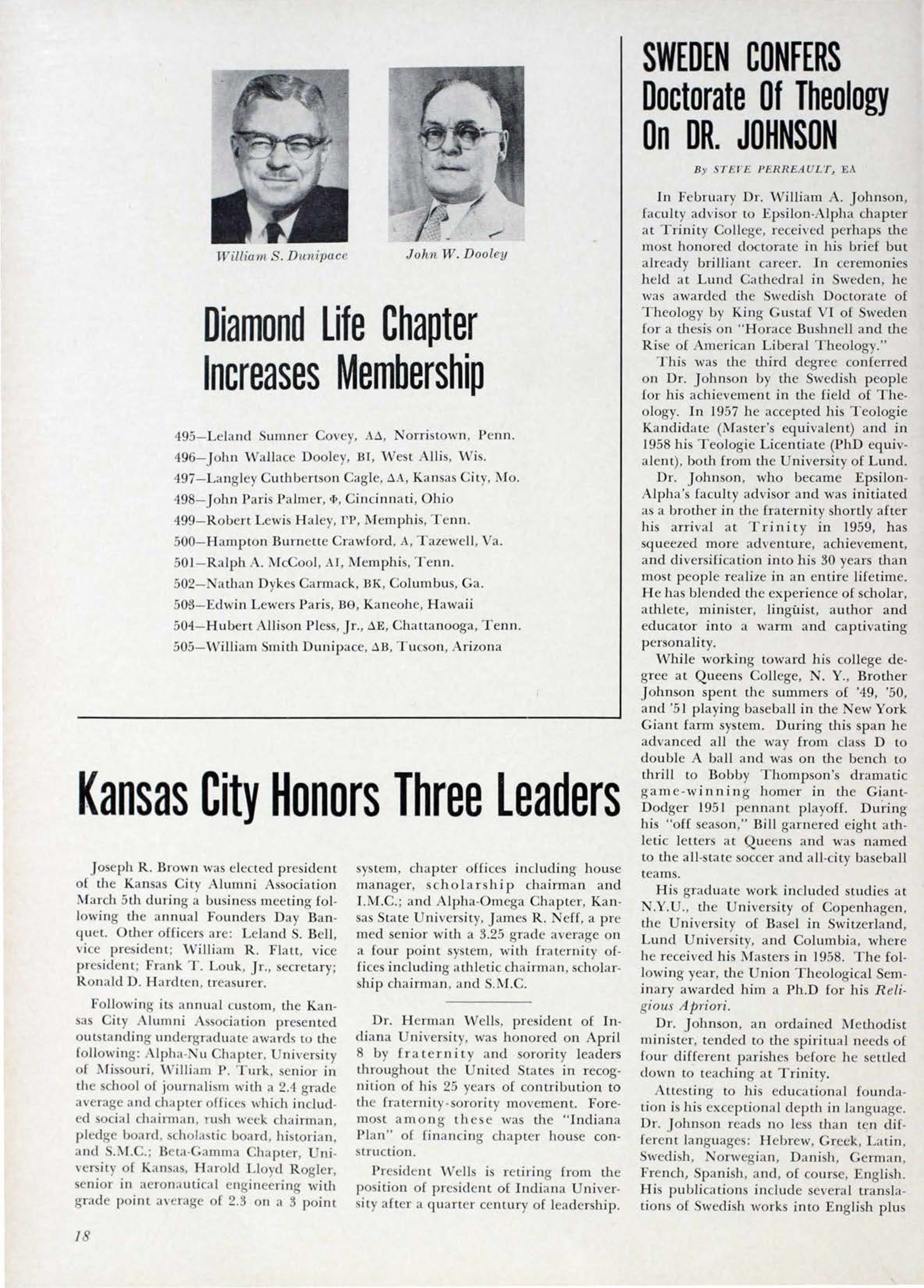 Sweden Confers Doctorate Of Theology On Dr. Johnson